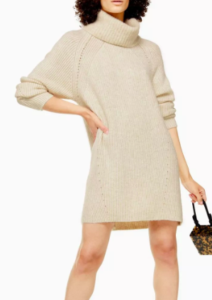 Topshop Oat Super Soft Knitted Dress