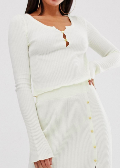 ASOS DESIGN Tall two-piece scoop neck cropped sweater