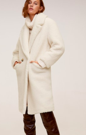 Mango Faux shearling coat