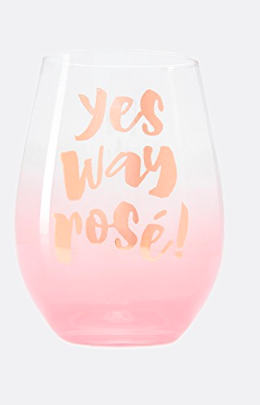 Slant Collections Yes Way Rose Wine Glass