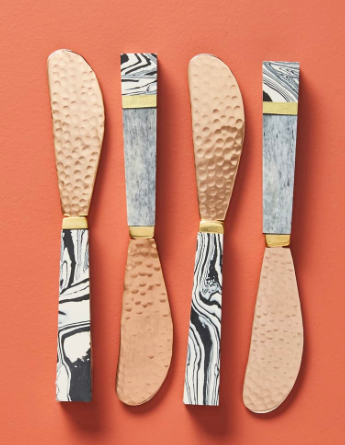 Evie Set of 4 Cheese Spreaders ANTHROPOLOGIE