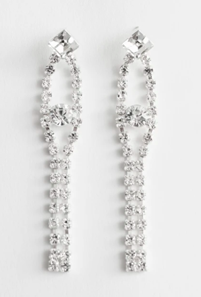 Stories Dangling Diamanté Earrings