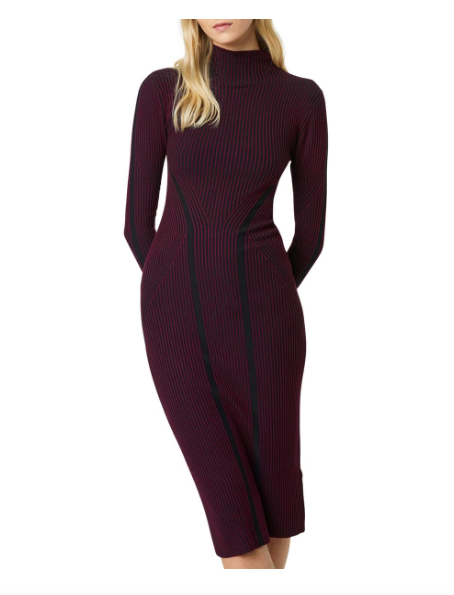 Simona Long Sleeve Rib Sweater Dress FRENCH CONNECTION
