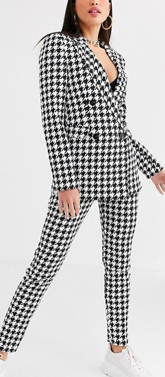 ASOS DESIGN Tall mono dogstooth suit