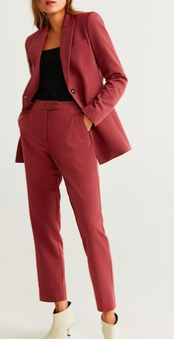 Mango Straight suit trousers