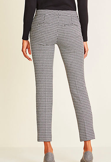 Ann Taylor The Petite Ankle Pant In Houndstooth - Curvy Fit