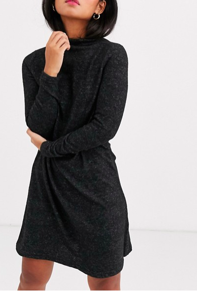 Only Petite long sleeve knitted mini dress