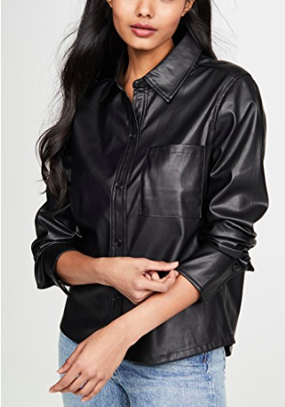 Habitual Taylor Faux Leather Shirt  