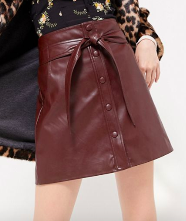 UO Maisie Belted Snap Button Mini Skirt