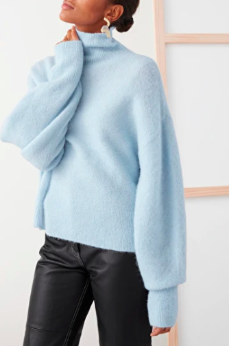 Stories Soft Wool Blend Turtleneck Sweater