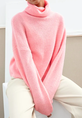 Stories Slouchy Ribbed Knit Turtleneck