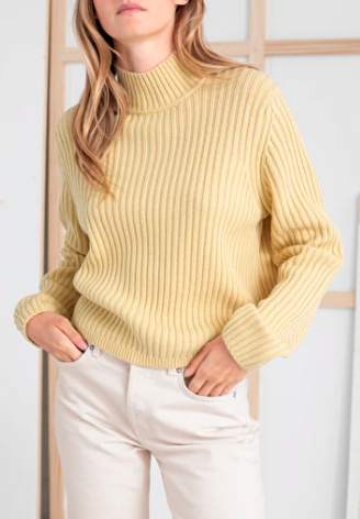 Stories Ribbed Wool Relaxed Turtleneck