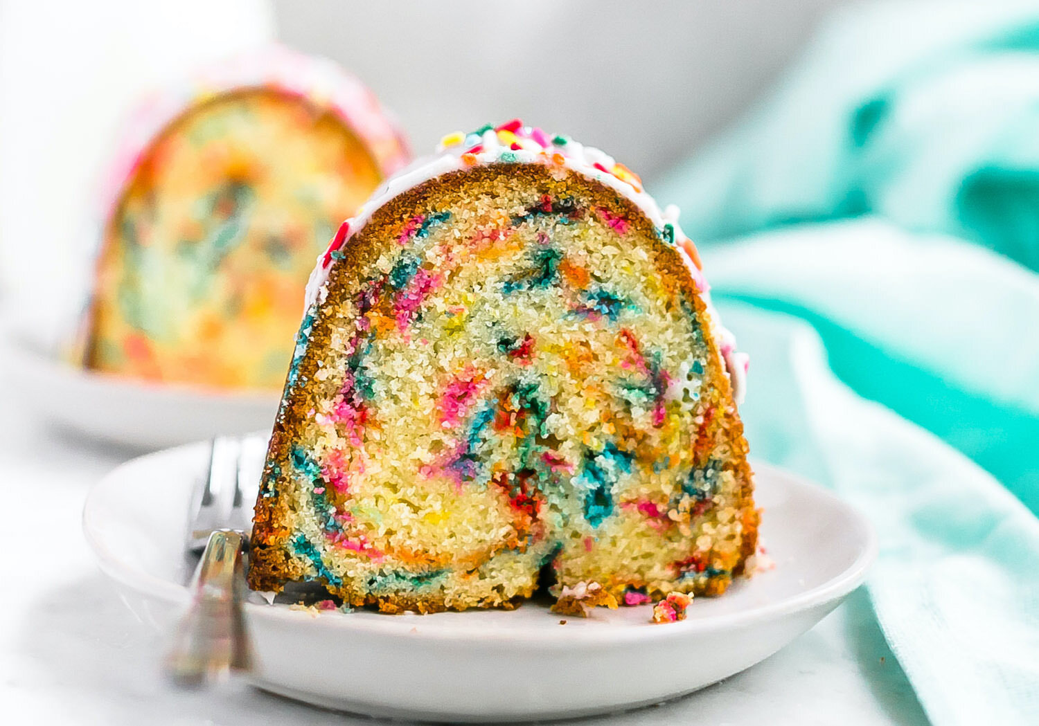 Confetti Bundt Cake - She's Almost Always Hungry