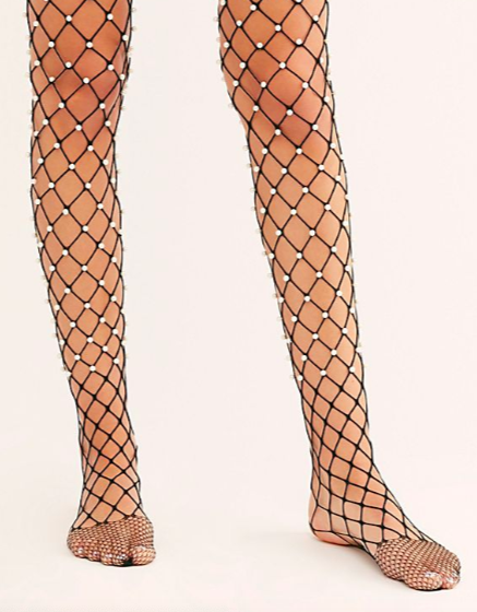 FP Pearl Embellished Fence Net Tights