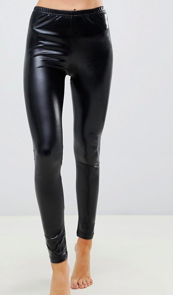 Ann Summers Wetlook leggings in black