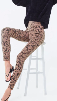 Forever 21 High-Rise Leopard Print Leggings
