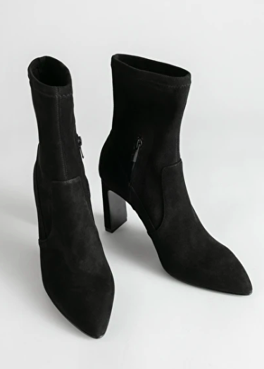 Stories Suede Pointed Sock Boots