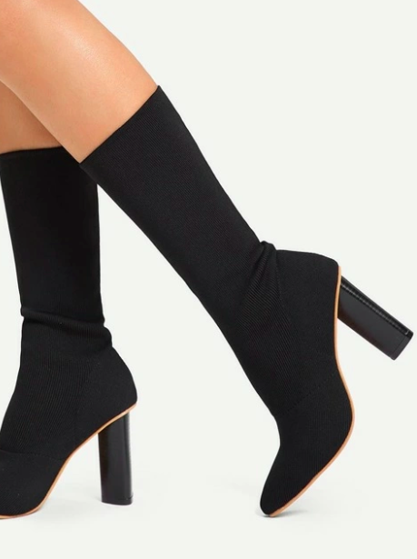 Shein Plain Sock Boots