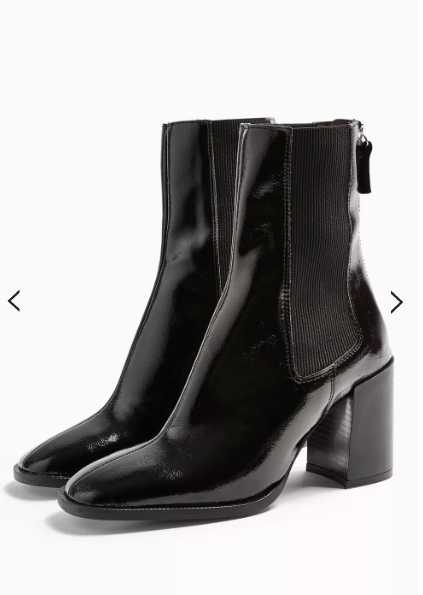 CONSIDERED VERONA Vegan Black Patent Chelsea Boots