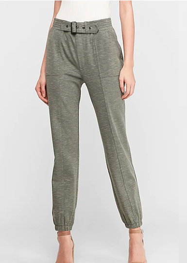 Express High Waisted Utility Knit Jogger Pant