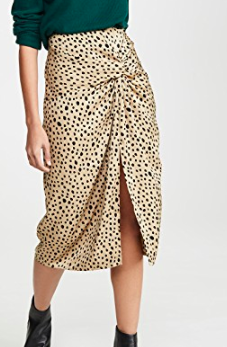 Stateside Leopard Twist Skirt  