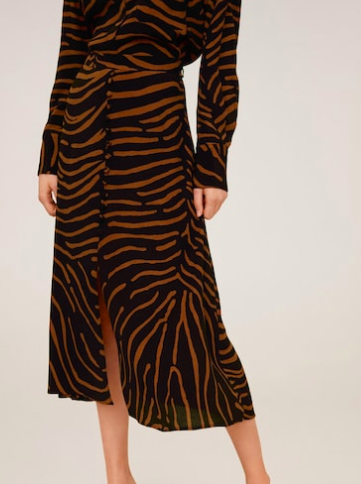 Mango Zebra print skirt