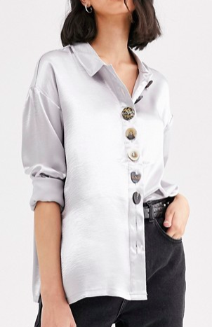 Native Youth exclusive relaxed shirt in shimmer fabric