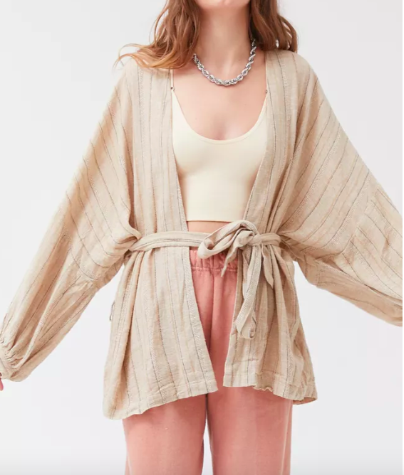 UO Drapey Linen Robe