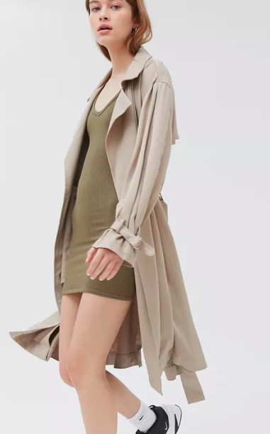 UO Jasper Tencel Trench Coat