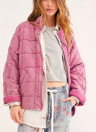 FP Dolman Quilted Knit Jacket