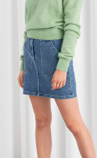 Stories Patch Pocket Denim Mini Skirt