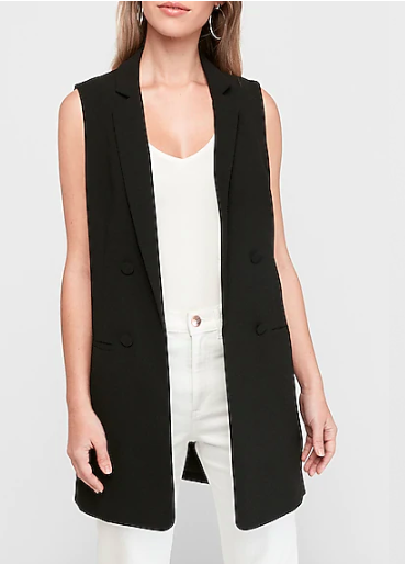 Express Faux Double Breasted Vest