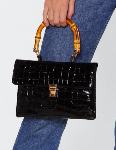 WANT Under Croc and Key Patent Bag
