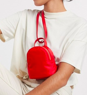 ASOS DESIGN mini multi way backpack in red