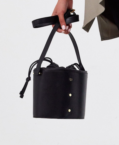 &amp; Other Stories leather bucket bag in black
