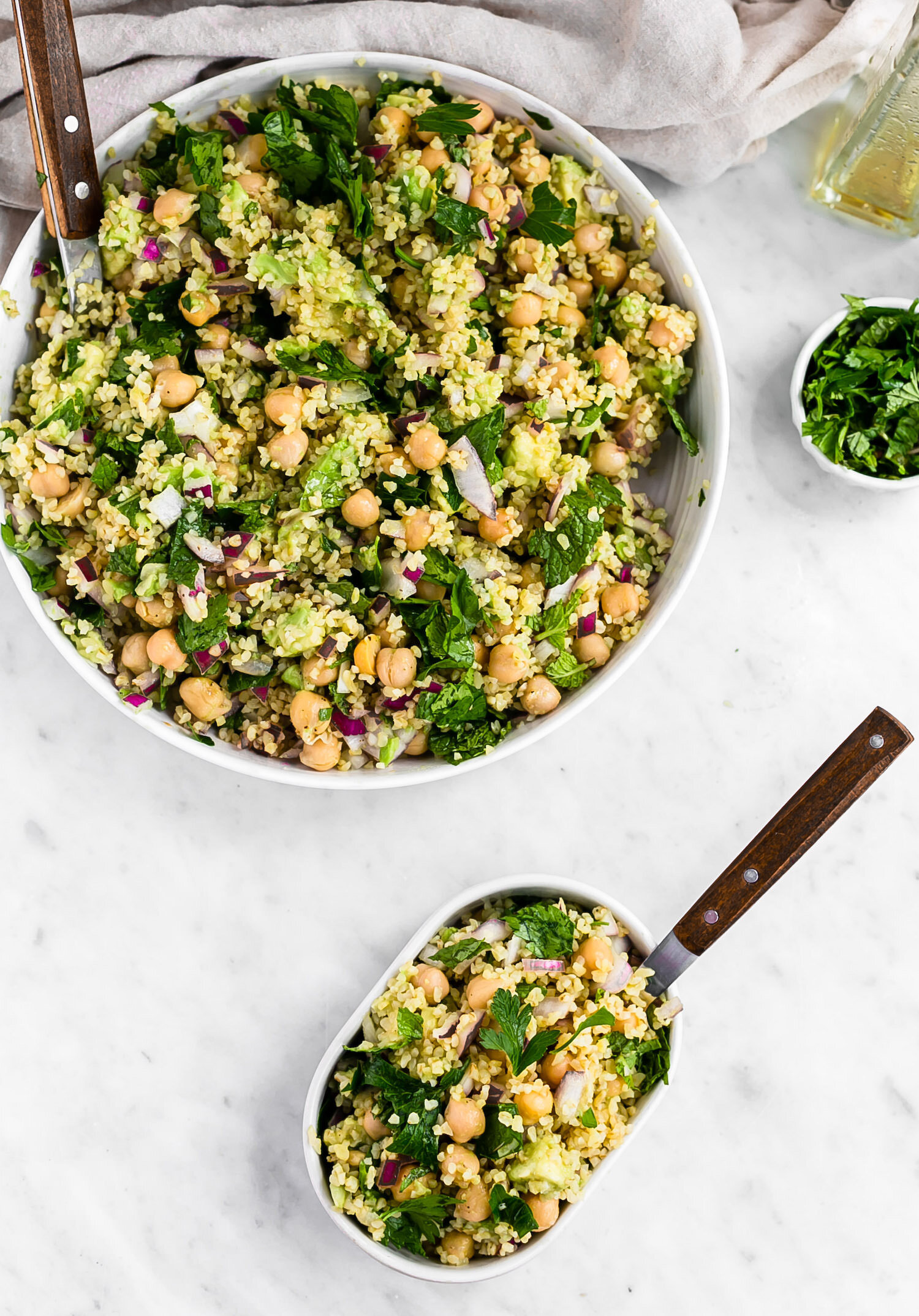 Springy Bulgur Herb Salad | Truffles and Trends