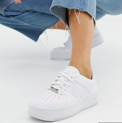 Nike white air force 1 sage low sneakers