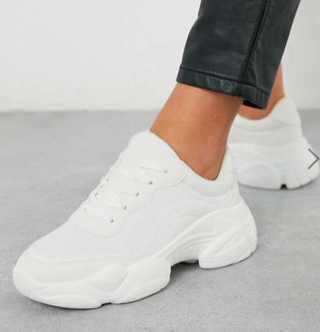 ASOS DESIGN Destined chunky sneakers in white
