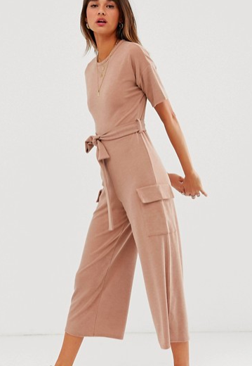 ASOS DESIGN soft lounge jumpsuit with pocket detail