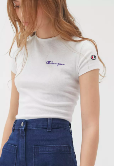 Champion UO Exclusive Ribbed Baby Tee