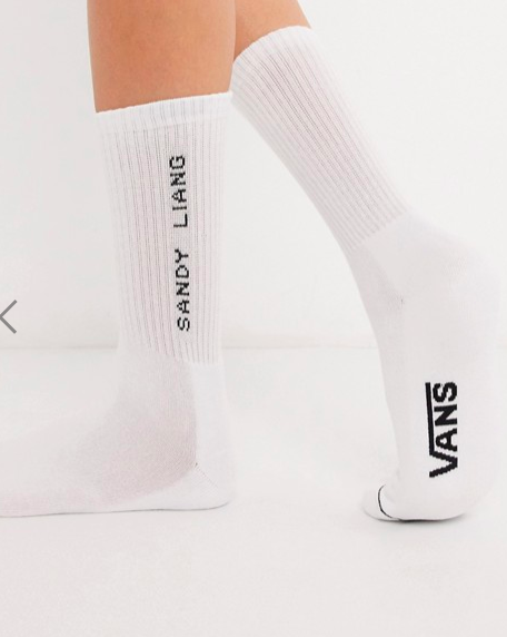 Vans X Sandy Liang crew socks in white