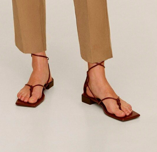 Mango   Leather straps sandals