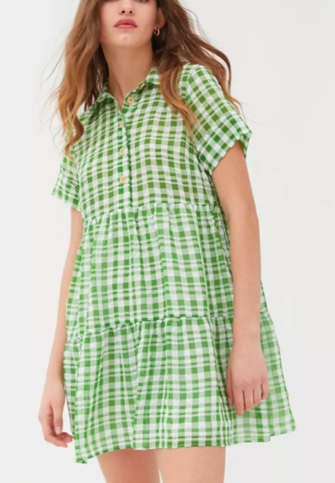 UO Chapin Mini Shirt Dress