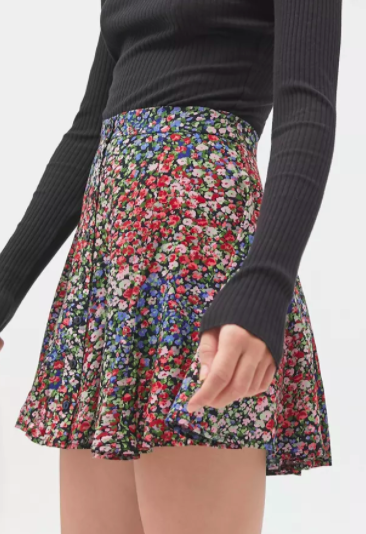 UO Millie Button-Front Mini Skirt