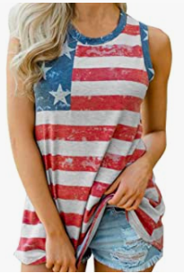 MNLYBABY Women's American Flag Print Tank