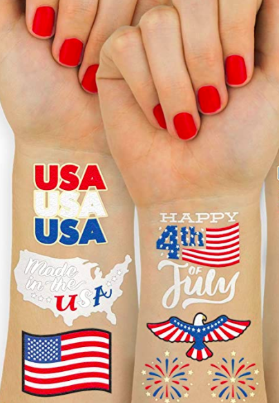  Fourth of July Decorations Temporary Tattoos
