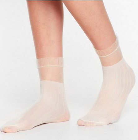 Nasty Gal Where There's a Frill Sheer Socks