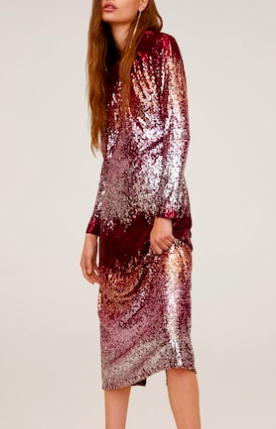 Mango Sequined midi dress