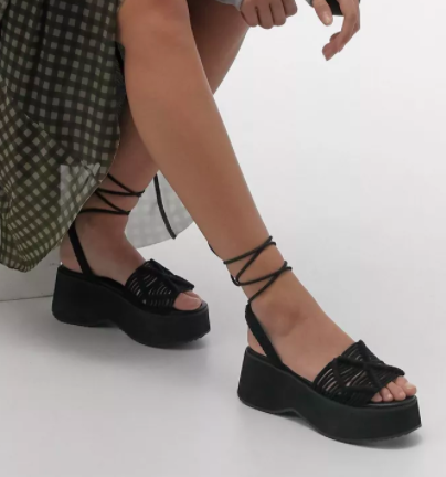 UO Saffron Woven Flatform Sandal