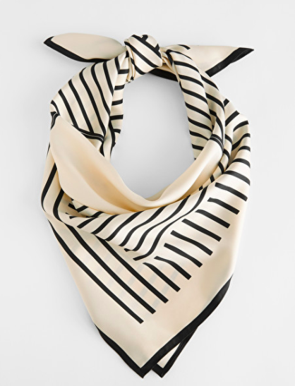 Stories Striped Twill Scarf